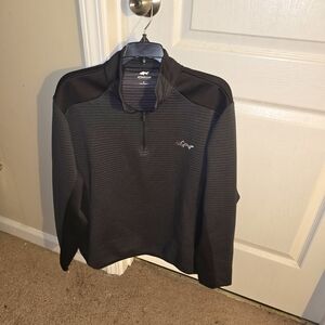 Gymshark Men's Black and Gray Quarter-Zip Jacket